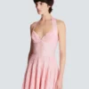 Textured knit halterneck A-line dress Textured knit halterneck A-line dress