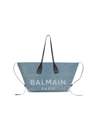 Track denim tote bag