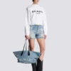 Track denim tote bag Track denim tote bag