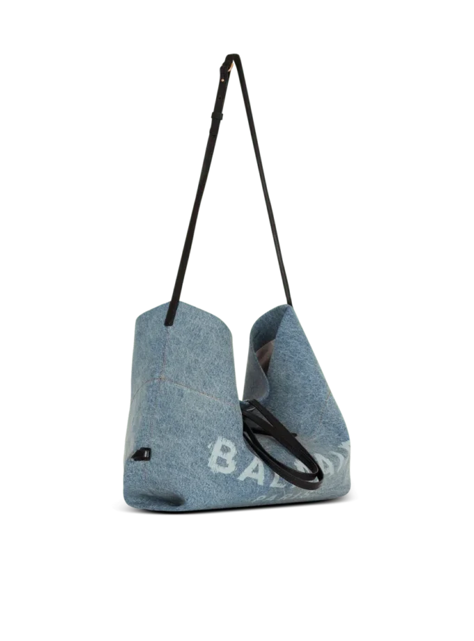 Track denim tote bag Track denim tote bag