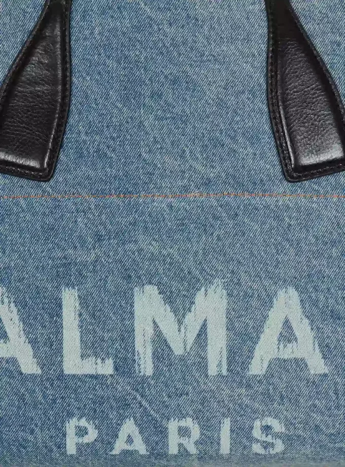 Track denim tote bag Track denim tote bag