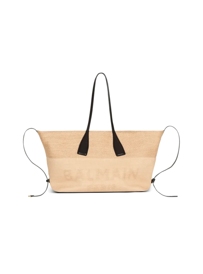 Track raffia tote bag Track raffia tote bag