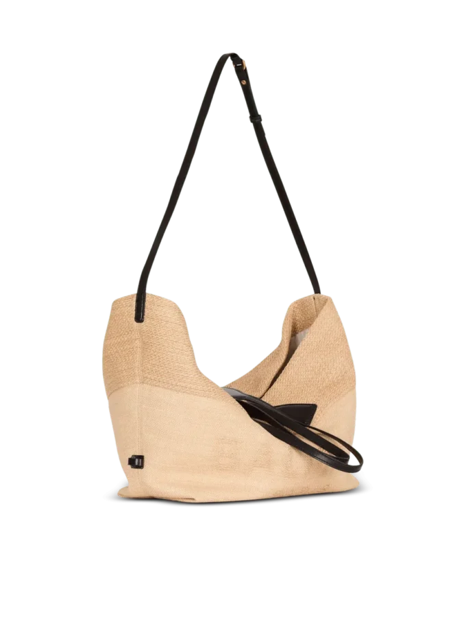 Track raffia tote bag Track raffia tote bag