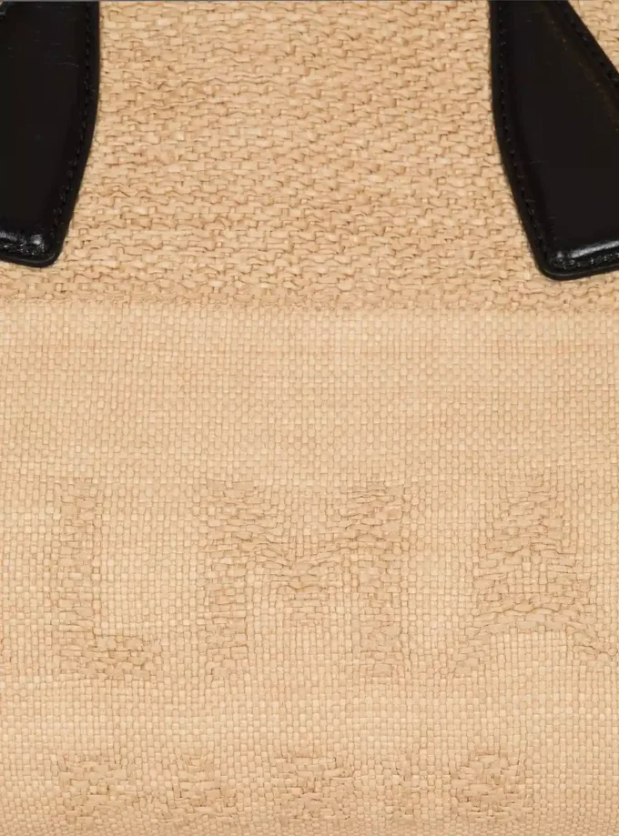 Track raffia tote bag Track raffia tote bag