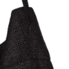 Track tote bag in raffia and calfskin