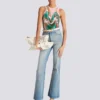 Trompe-l’œil-style Balmain Foulard print vest top Trompe-l’œil-style Balmain Foulard print vest top