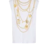 Trompe-l’œil-style Collier print vest top Trompe-l’œil-style Collier print vest top