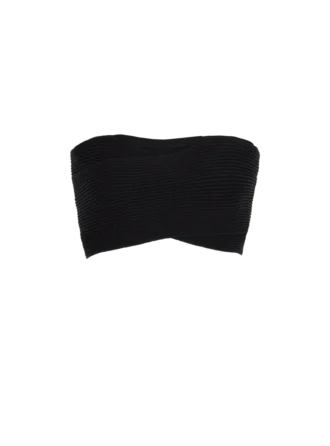 Tube-knit bra top