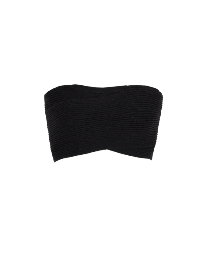 Tube-knit bra top