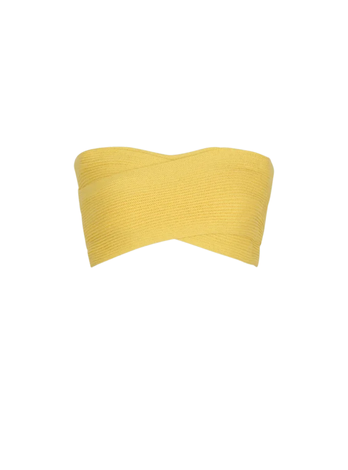 Tube-knit bra top