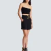 Tube-knit bra top