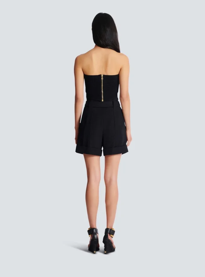 Tube-knit bra top
