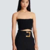 Tube-knit bra top