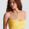 Tube-knit bra top