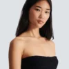 Tube-knit bra top