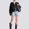 Tweed and leather bomber jacket Tweed and leather bomber jacket