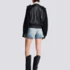 Tweed and leather bomber jacket Tweed and leather bomber jacket
