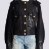 Tweed and leather bomber jacket Tweed and leather bomber jacket