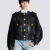 Tweed and leather bomber jacket Tweed and leather bomber jacket