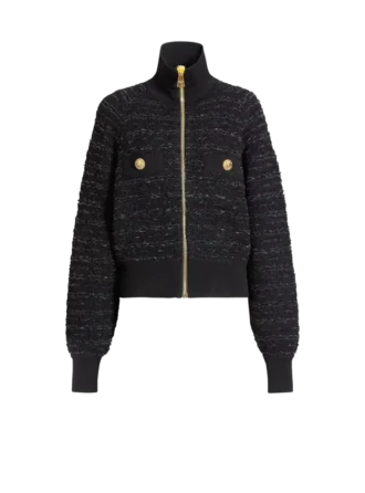 Tweed bomber jacket