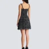 Tweed dress with chain straps