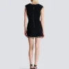 Tweed dress with pearl trim