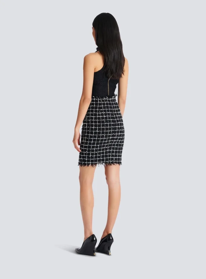 Tweed pencil skirt with buttons Tweed pencil skirt with buttons