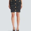 Tweed pencil skirt with buttons Tweed pencil skirt with buttons