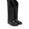 Twist flat leather boots
