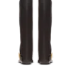 Twist flat leather boots