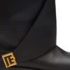 Twist flat leather boots