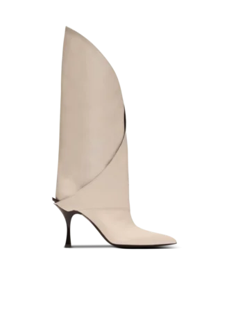 Twist heeled leather boots
