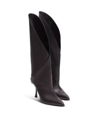 Twist heeled leather boots