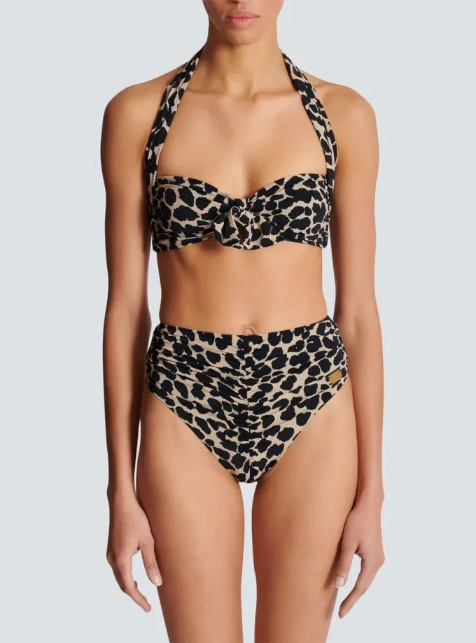 Two-piece leopard pattern swimsuit Two-piece leopard pattern swimsuit