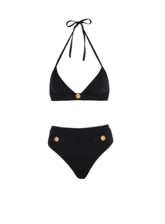 Two-piece swimsuit with buttons