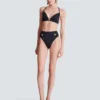 Two-piece swimsuit with buttons Two-piece swimsuit with buttons