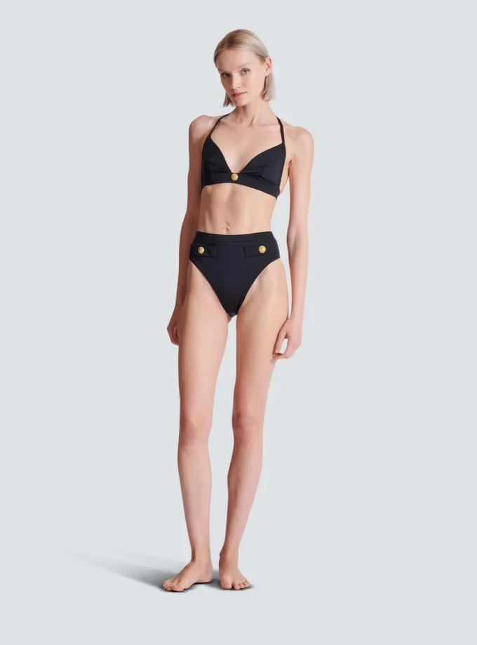 Two-piece swimsuit with buttons Two-piece swimsuit with buttons