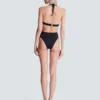 Two-piece swimsuit with buttons Two-piece swimsuit with buttons