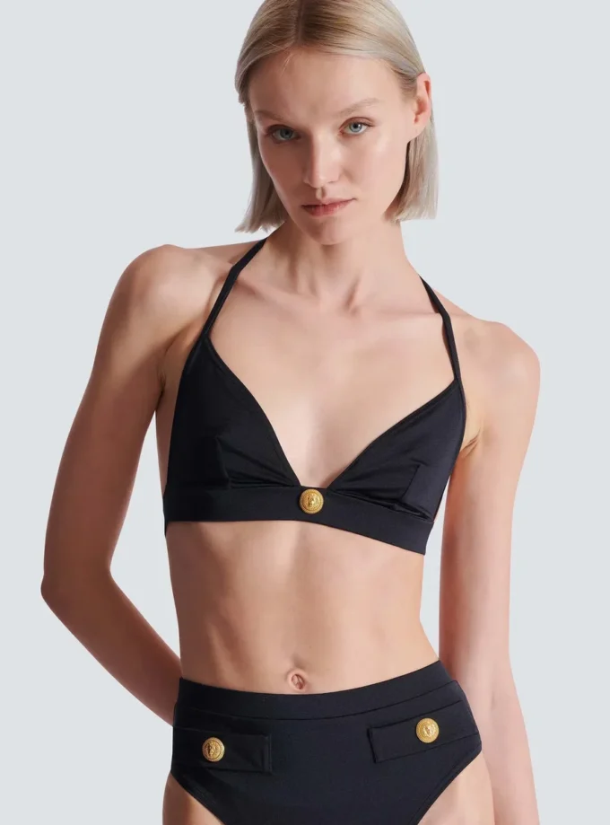 Two-piece swimsuit with buttons Two-piece swimsuit with buttons