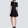 Two-tone A-line knit dress Two-tone A-line knit dress