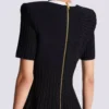 Two-tone A-line knit dress Two-tone A-line knit dress