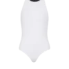 Two-tone monogrammed knit bodysuit Two-tone monogrammed knit bodysuit
