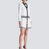 Two-tone monogrammed knit cardigan Two-tone monogrammed knit cardigan