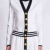 Two-tone monogrammed knit cardigan Two-tone monogrammed knit cardigan