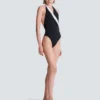 Two-tone one-piece swimsuit