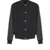 Varsity jacket in grain de poudre wool and satin Varsity jacket in grain de poudre wool and satin