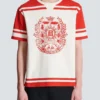 Varsity T-shirt with Balmain Écusson print Varsity T-shirt with Balmain Écusson print