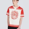 Varsity T-shirt with Balmain Écusson print Varsity T-shirt with Balmain Écusson print