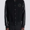 Varsity tweed and faux leather jacket Varsity tweed and faux leather jacket