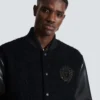 Varsity tweed and faux leather jacket Varsity tweed and faux leather jacket
